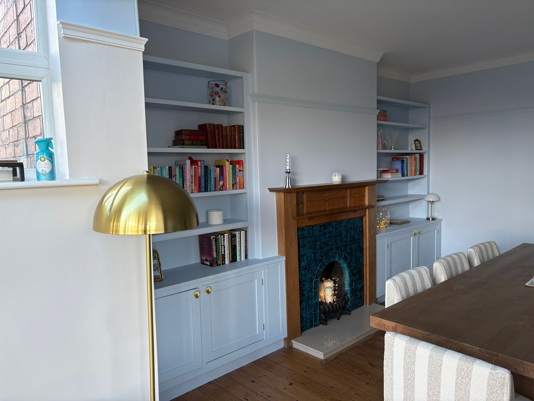 Bespoke inframe bookcases and living room furniture crafted by Andy Metcalfe